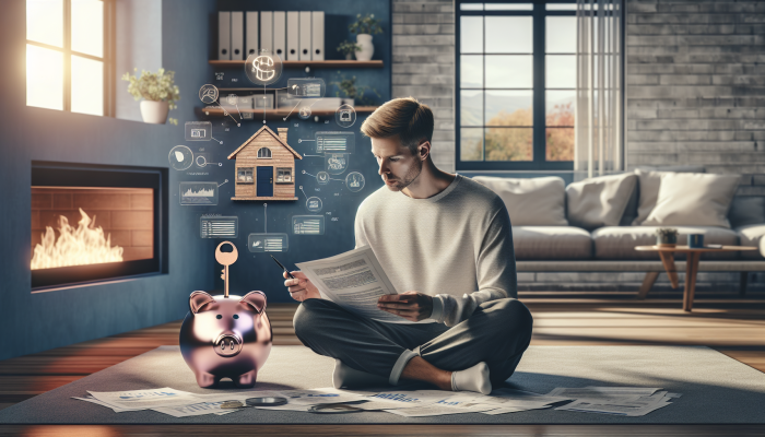 Comprehensive Guide to Consolidating Debt with Multiple Lenders | DCL A homeowner reviewing financial documents at home, with symbols of equity like a house key and piggy bank.