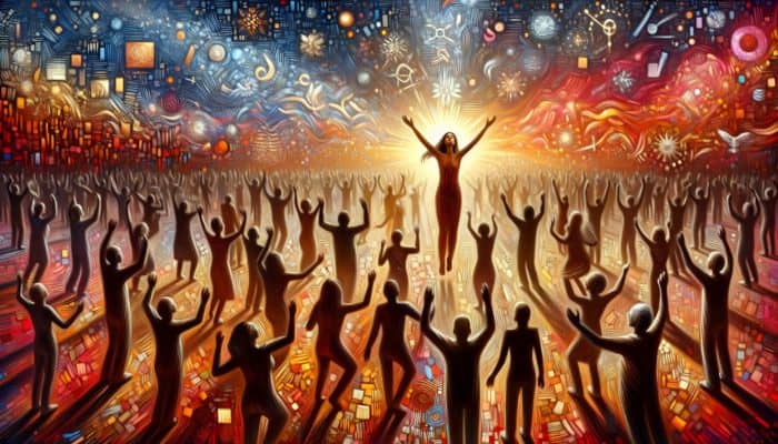 An individual transformed by non-profit support, from struggle to joy, symbolising hope and community assistance.