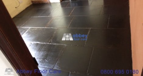 Restored slate surface showing revived colour and low sheen protection