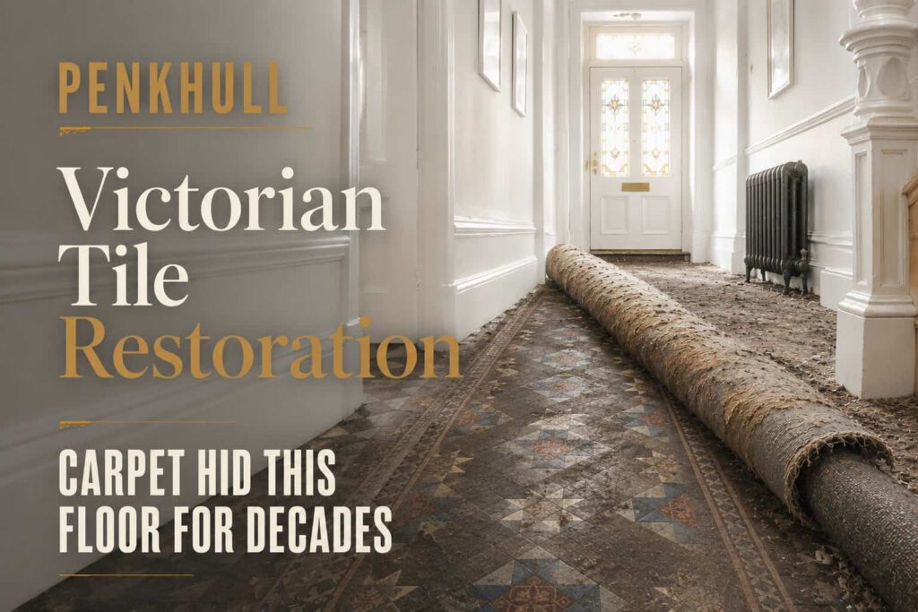Victorian Tile Restoration Uncovered Beneath Old Carpets