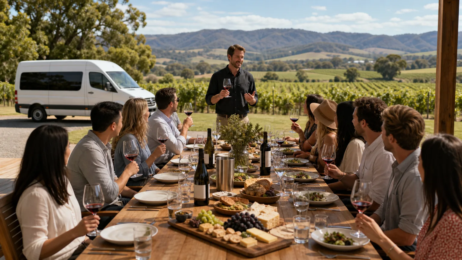Yarra Valley Wine Tasting Tours: visual reference for 2. Yarra Valley Wine Tasting Tours: Group Excursions for Up to 19 Guests with Lunch