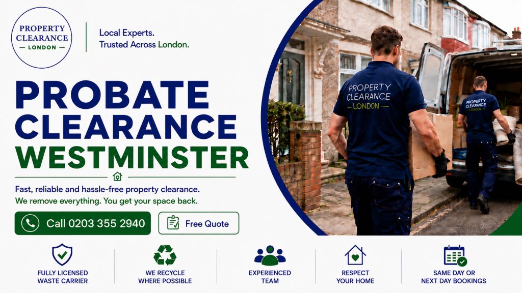 Probate House Clearance Services in Westminster Offered Today